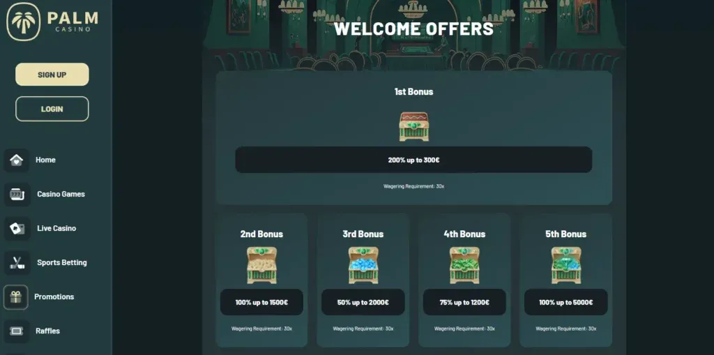 Palm Casino UK Platform image 3